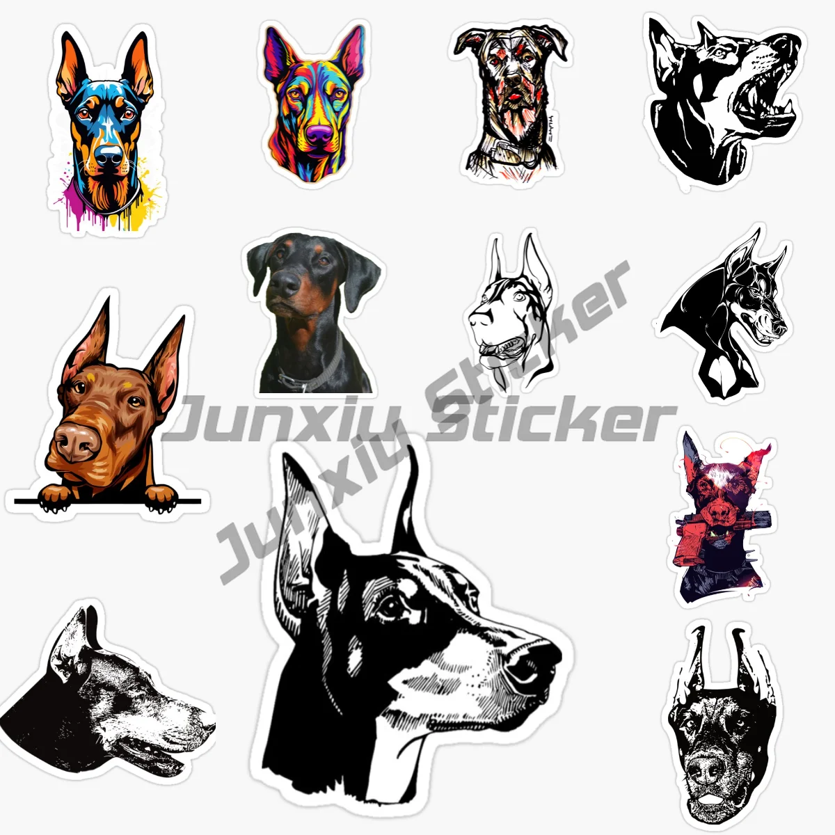DOBERMAN Loyal and Brave Dobermann Car Stickers Vinyl Self Adhesive Decorative Stickers