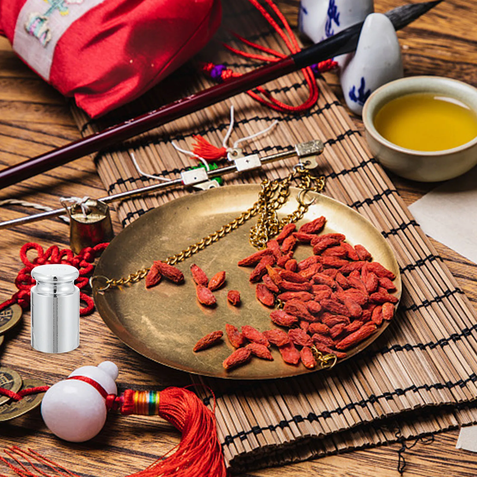 

2pcs Chrome Plated Calibration Weights 200G Precision Balance Tool For Lab Scale Digital Weighting Educational Instrument Steel