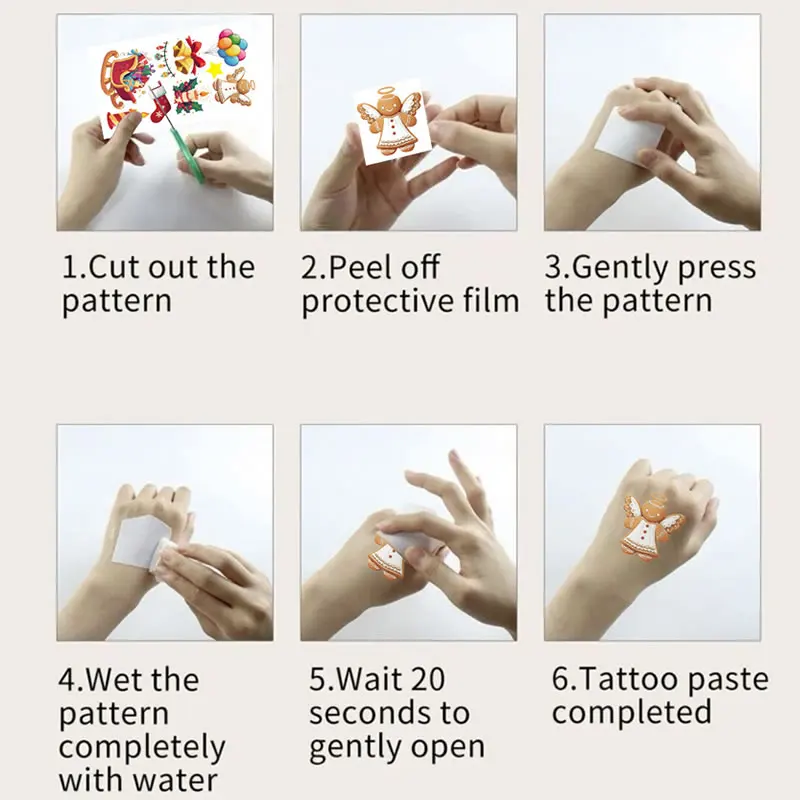 20PCS Cartoon Anime Super Bros Temporary Tattoo Stickers Cute Mario Waterproof Tattoos Sticker Pack Kids Girl Gift Children Toy