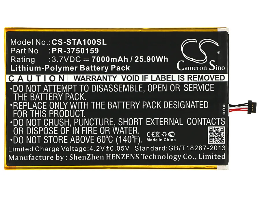 

GreenBatteryPower CameronSino 7000mAh 3.7V 25.90Wh Tablet Li-Polymer Battery for INSIGNIA Flex 10.1 NS-15AT10,PR-3750159