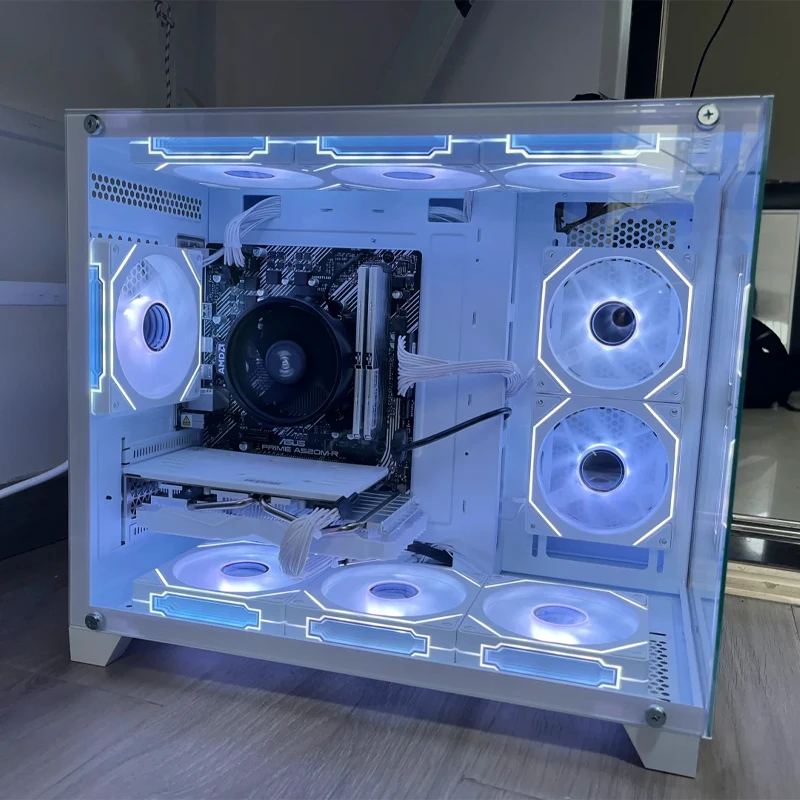 Rx580/rx590 placa gráfica silenciosa grande ventilador dp + interface hdmi 230mm placa gráfica de computador independente acessórios de mesa para jogos