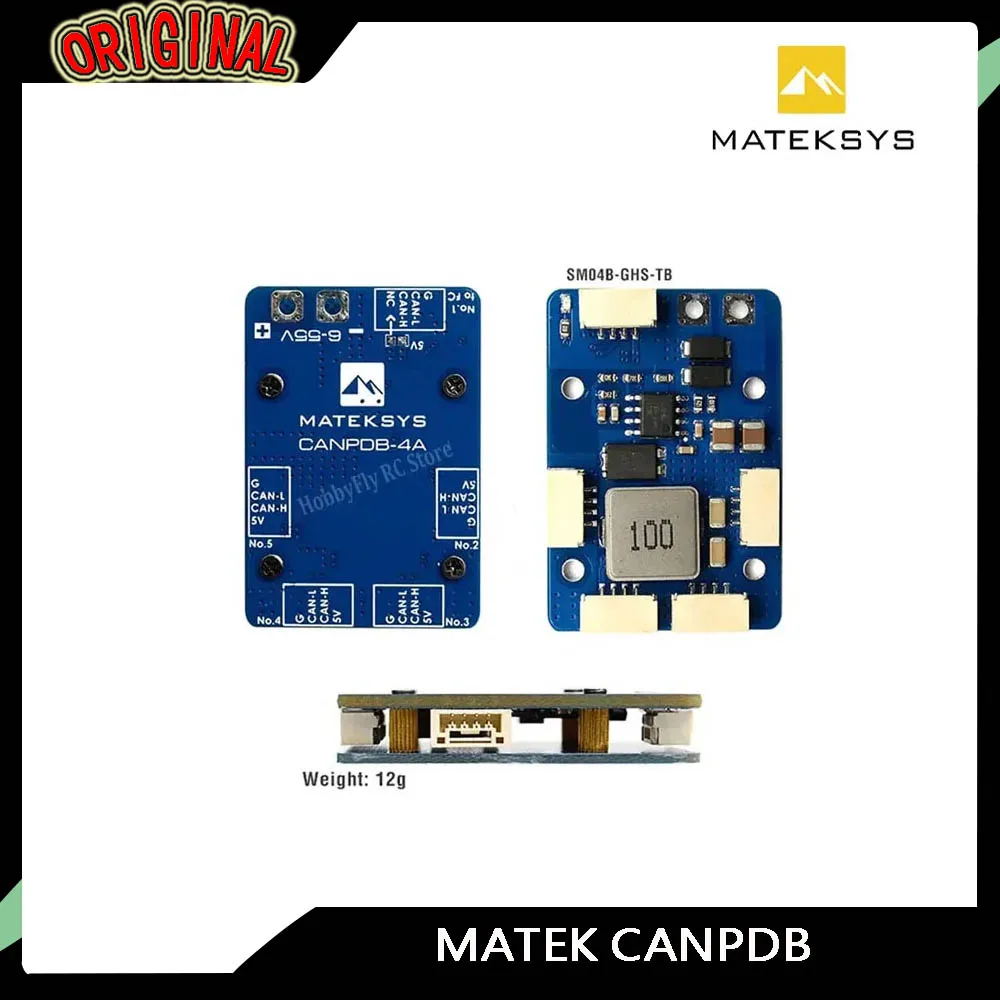 

MATEKSYS MATEK CANPDB W/ 4A BEC & JST-GH SPLITTER 6V to 55V 2-12S CAN PDB For FPV Drone Parts Pro Accessories RC