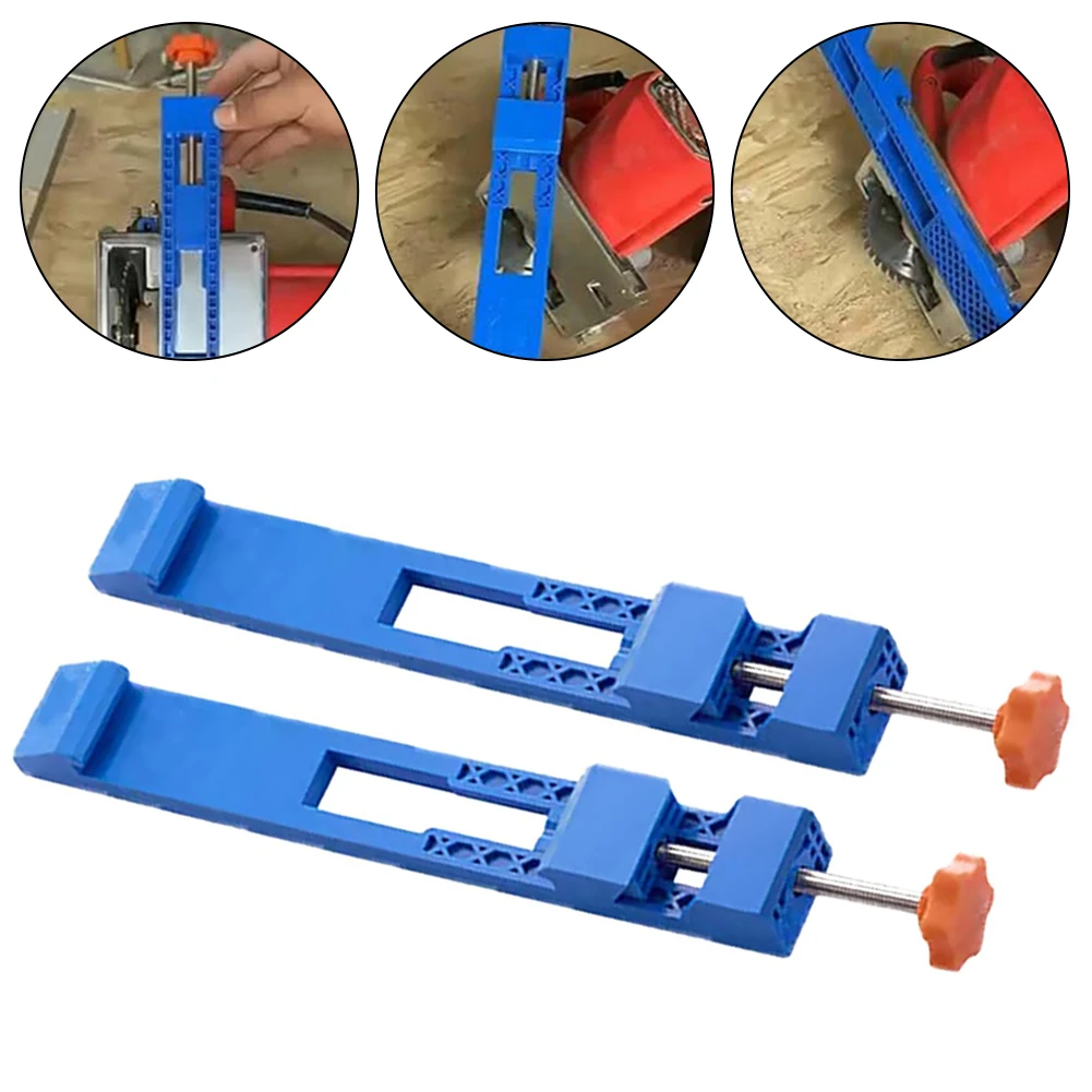 

1/2pcs Adjustable Cutting Machine Base Rail Guide Circular Saw Milling Positioning Clamps For Precision Cutting Milling