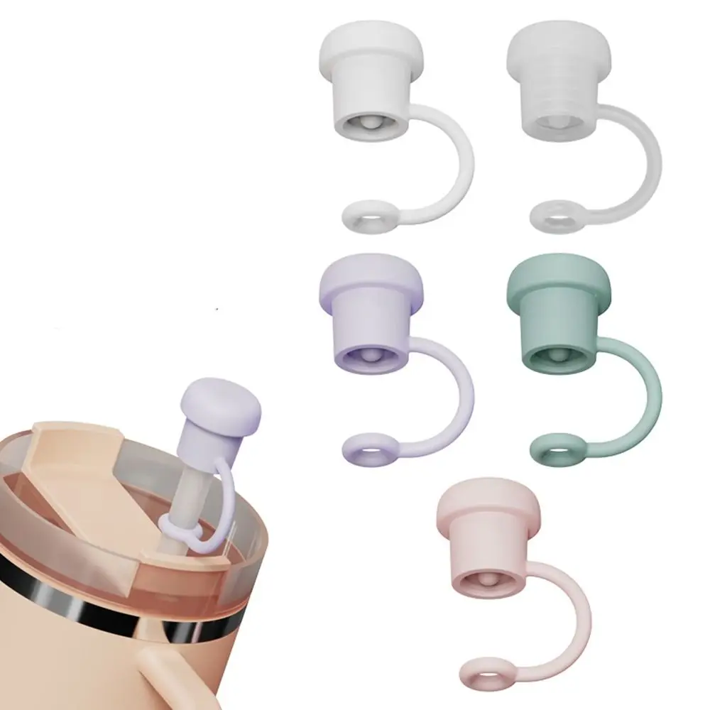 Reusable Silicone Spill Proof Stopper Dust-proof Glass Cup Accessories Silicone Straw Cover Sealing Splash Proof for Stanley