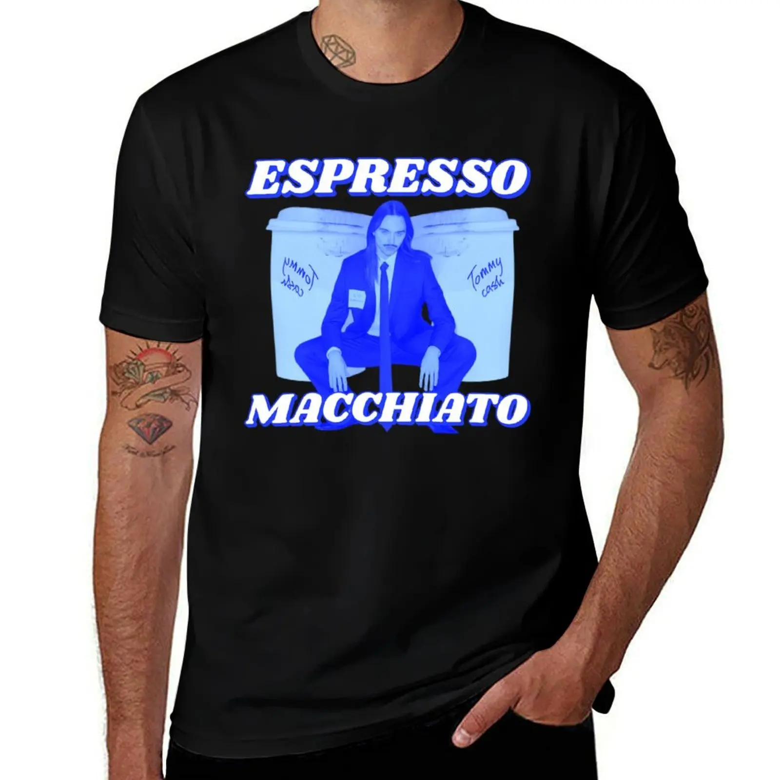 Espresso Macchiato - Tommy Cash (Estonia - Eurovision 2025) Футболка одежда Роскошные мужские белые футболки для мальчиков для мужчин