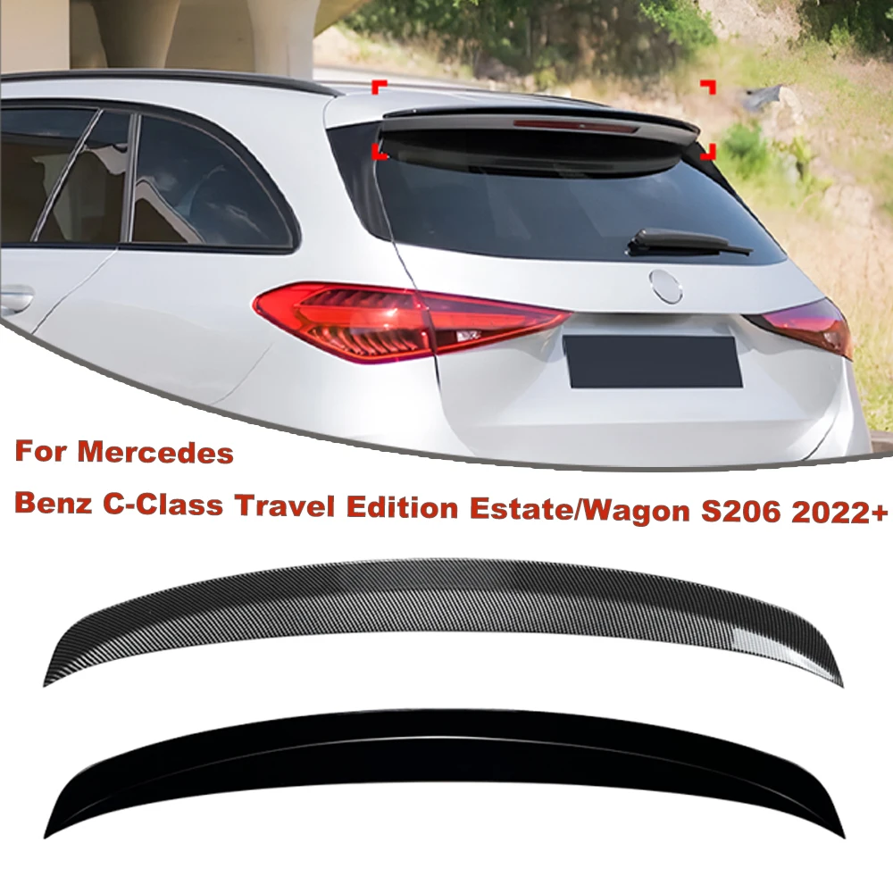 

For Mercedes Benz C-Class Travel Edition Estate/Wagon S206 2022+ Car Rear Top Tail Wing Spoiler Protective Modification ﻿