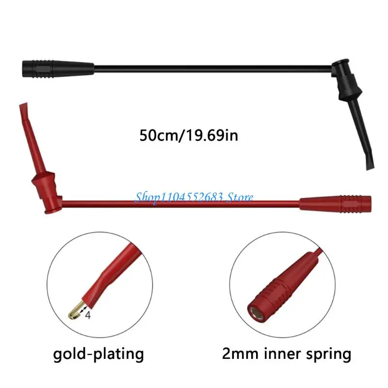 

Y6GD Strong Insulated Banana Plugs Test Probes Featuring Alligators clip & Heat Resistant Designs Electrical Test Probes set