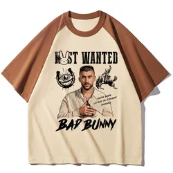Bad Bunny Tour 2024 t-shirt women Breathable Gothic harajuku  hip hop Vintage Trendy shirt streetwear Retro hip hop University
