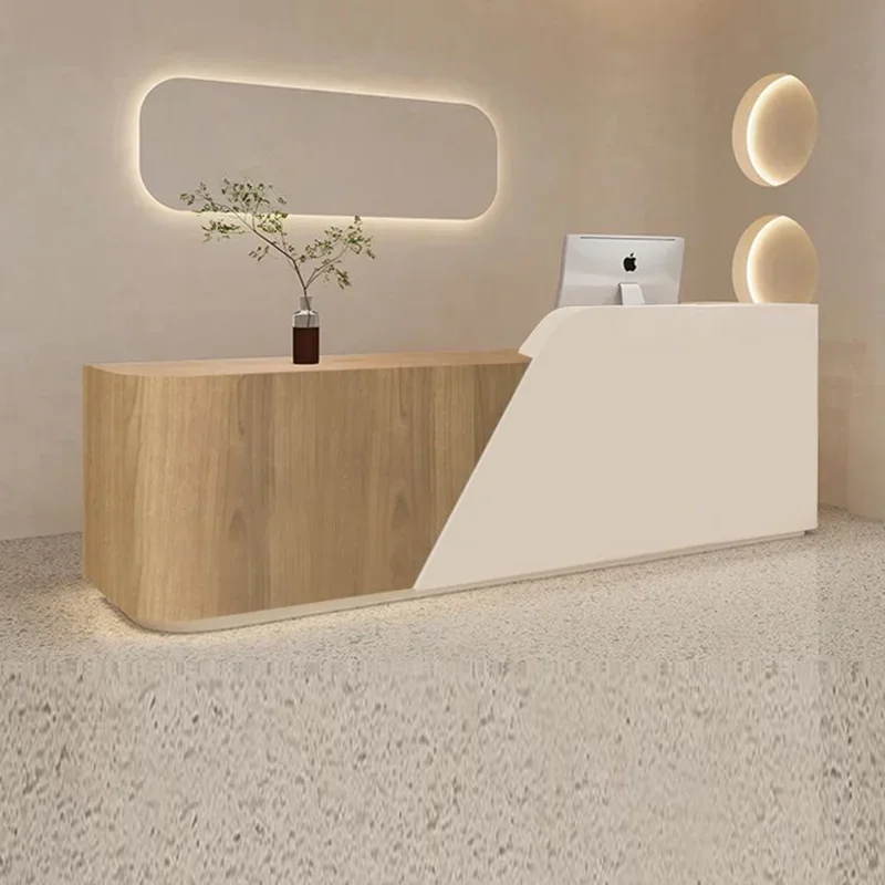 Italian Style Beauty Salon Reception Desks Simplicity Modern Clothing Store Reception Desks Hotel Office Furniture Recepce HBRD