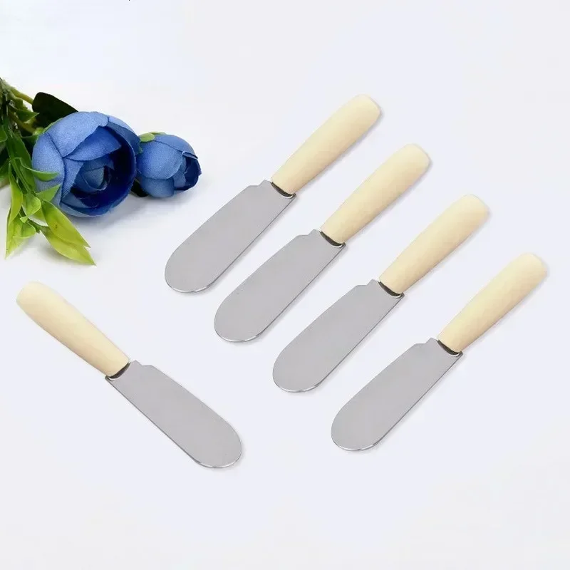 Мини-лопатка из нержавеющей стали с пластиковой ручкой, скребок, ножи для завтрака, сэндвича, сырорезка, разбрасыватель, нож для масла, кухонные инструменты