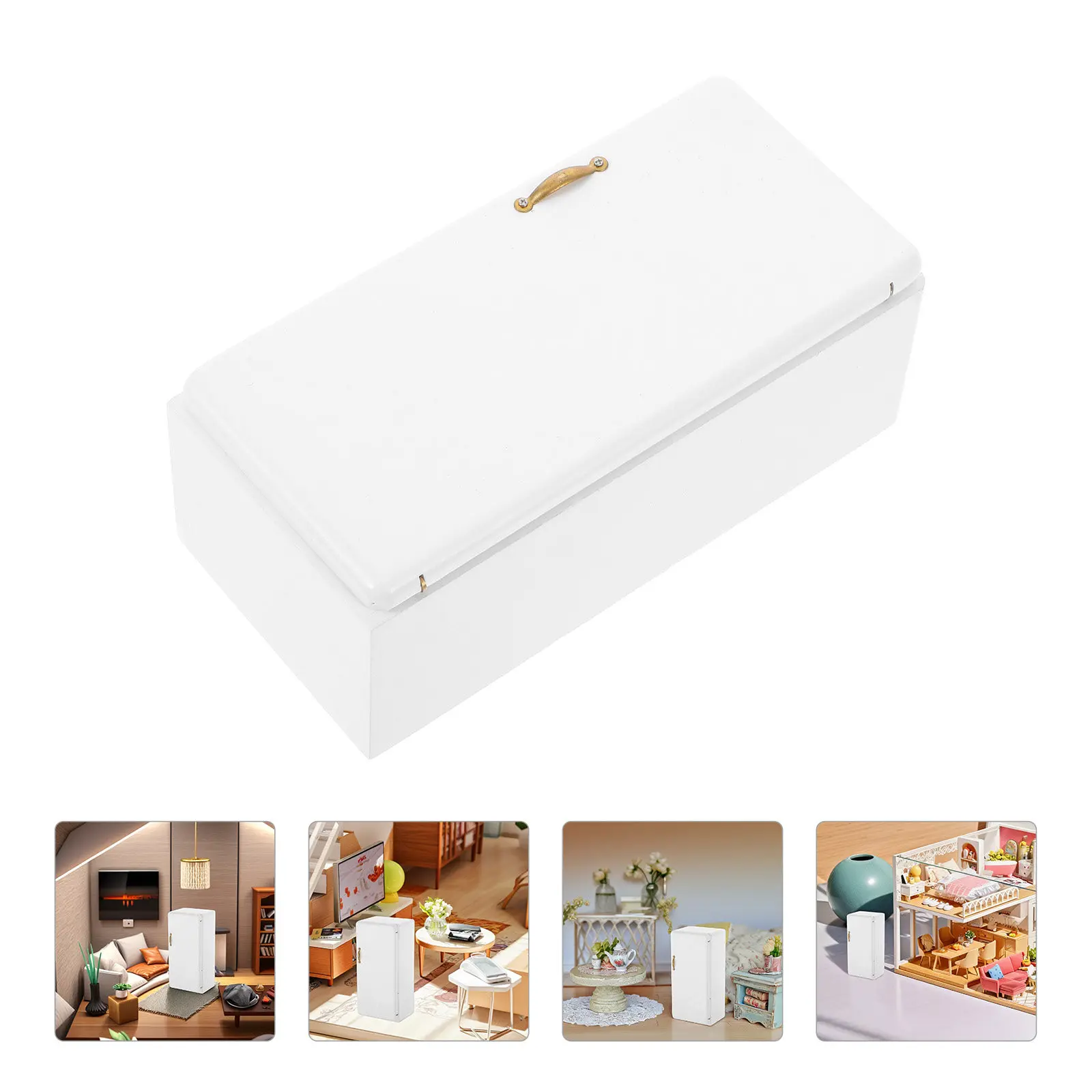 

Миниатюрный холодильник для кухни в виде домика, 1 шт., компактный дизайн, отличное украшение для дома и детской комнаты, белый мини-холодильник в виде домика