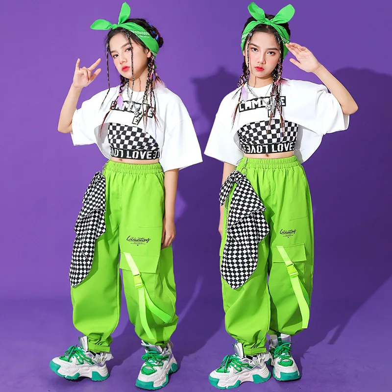Abbigliamento da ballo di strada per bambini, abbigliamento da donna di marca alla moda, danza jazz, hip-hop, abbigliamento da ballo di strada per ragazze, set da passerella