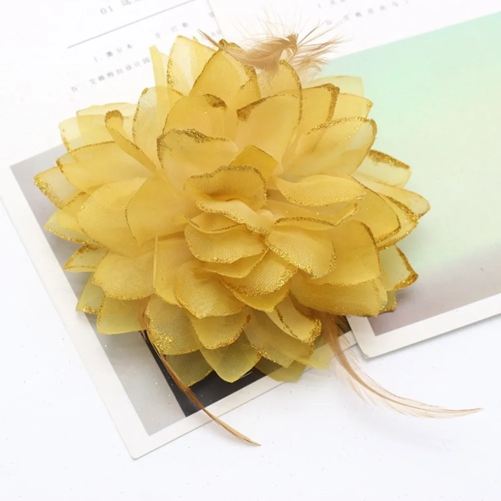 Fashion Elastic Flower Headband Colorful Wrist Band Corsage Wedding Headwear Dance Performance