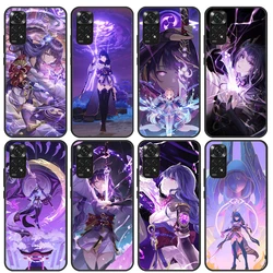 Raiden Shogun Genshin Impact Case For Redmi Note 11 10 12 9 8 Pro Note 8T 9S 10S 11S Cover For Redmi 10C 9C 9A 9T 9 10