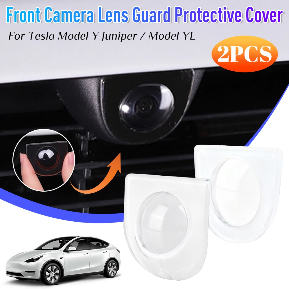 المصد الأمامي للسيارة طبقة رقيقة واقية لكاميرا Cybertruck Tesla Model Y Juniper/Modle YL طبقة عدسة شفافة مقاومة للخدش #1