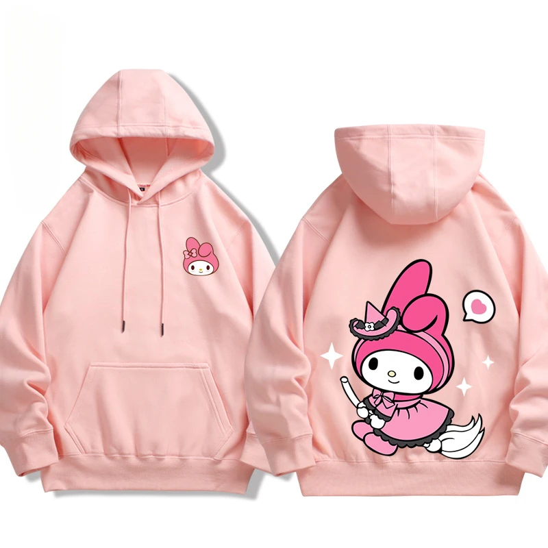 Sanrio periphery Cute Kuromi  Hoodies for Women Cartoon Sweatshirt for Womens and Mens in Spring and Autumn Couple\'s Clothing