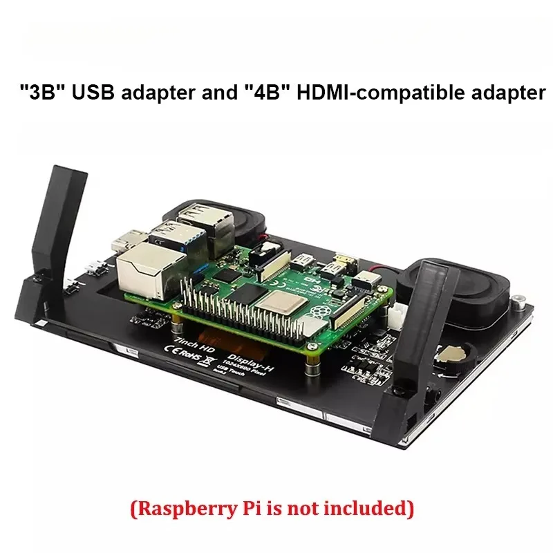 Raspberry Pi 5 7.0 inch IPS Touchscreen LCD Display Module 1024X600 HDMI-compatible Mini PC Portable Monitor for RPI 3B+ 4B ZERO