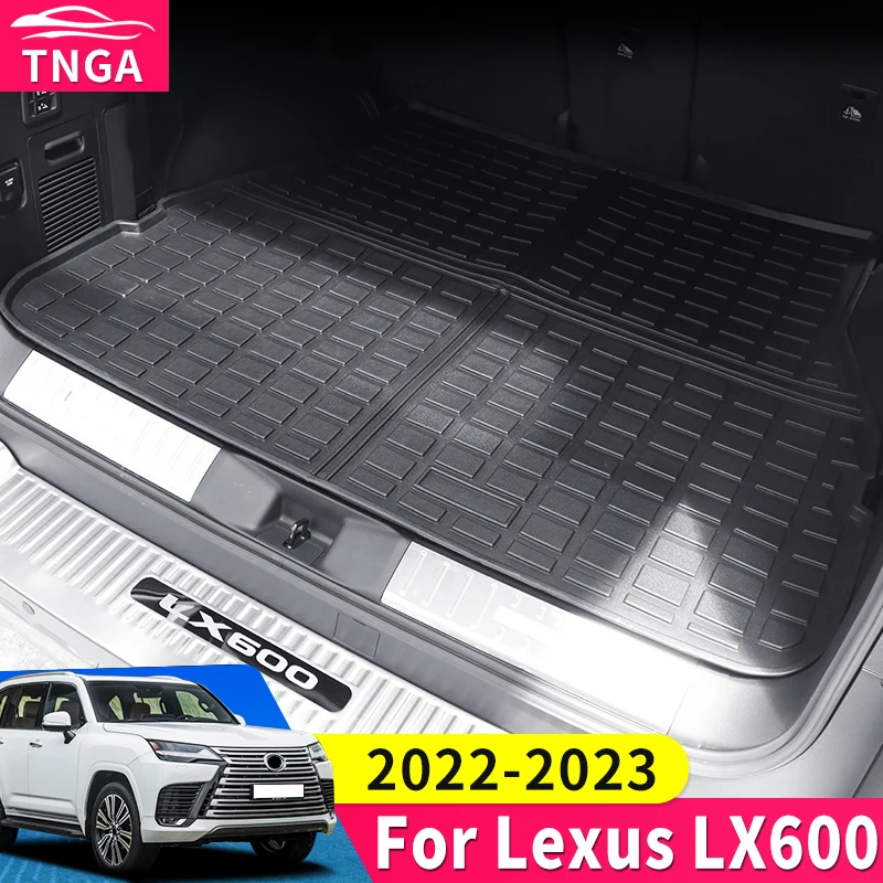 For 2022 2023 Lexus 600 Lx600 7 Seats Car Trunk Tail box mat LX 600 Interior Decoration Upgrade Accessories Waterproof Carpet