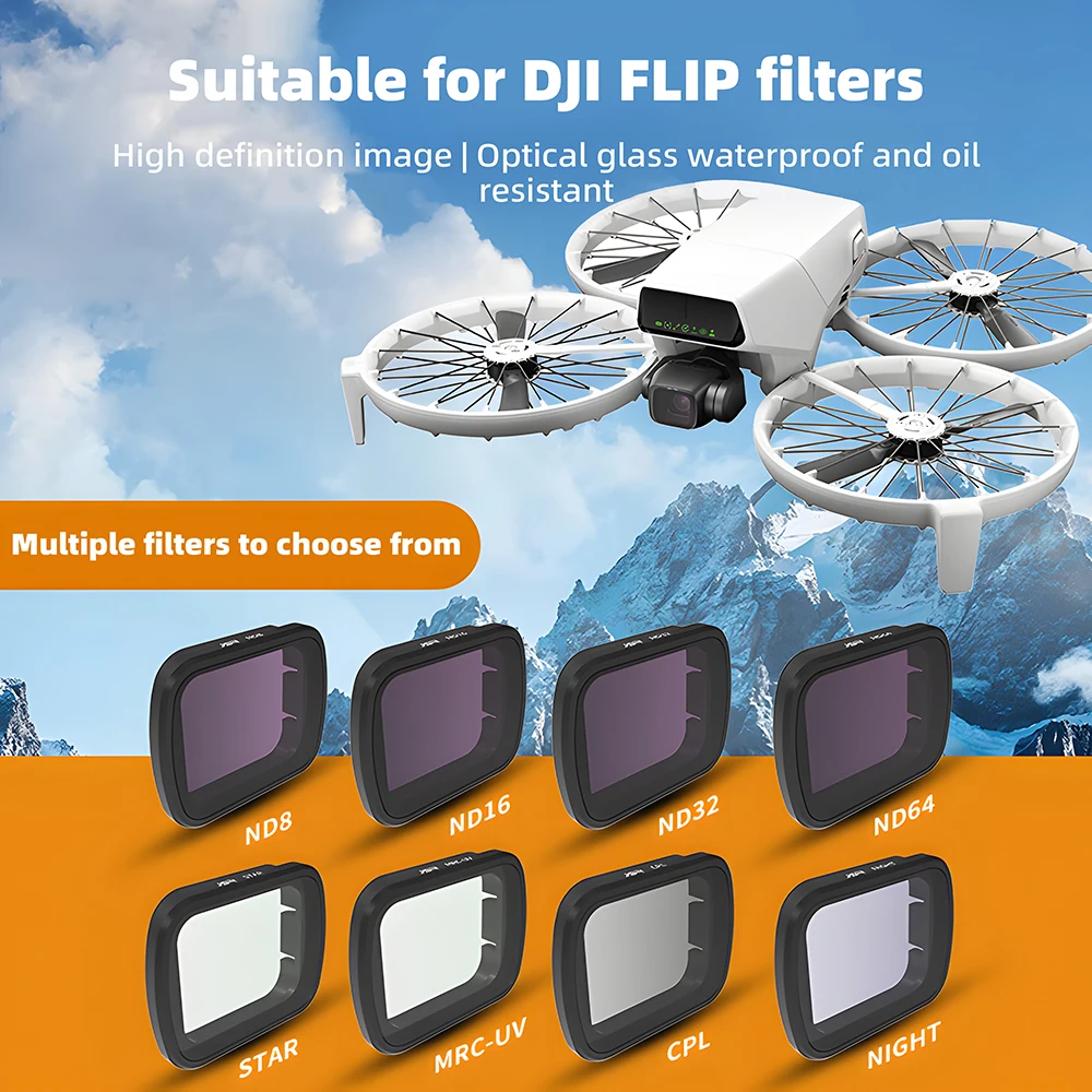 

FOTGA Filter For DJI Filp Camera ND8/16/32/64 UV CPL Optical Glass Camera Filter Kit Lens Protector For DJI Flip Drone Accessory