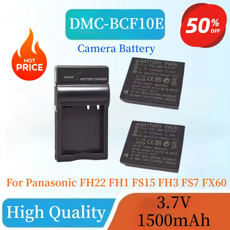 

High Quality DMW-BCF10 Camera Battery 3.7V 1500mAh 5.6Wh USB Charger For Panasonic S/106D C FH22 FH1 FS15 FH3 FS7 FX60 FX500