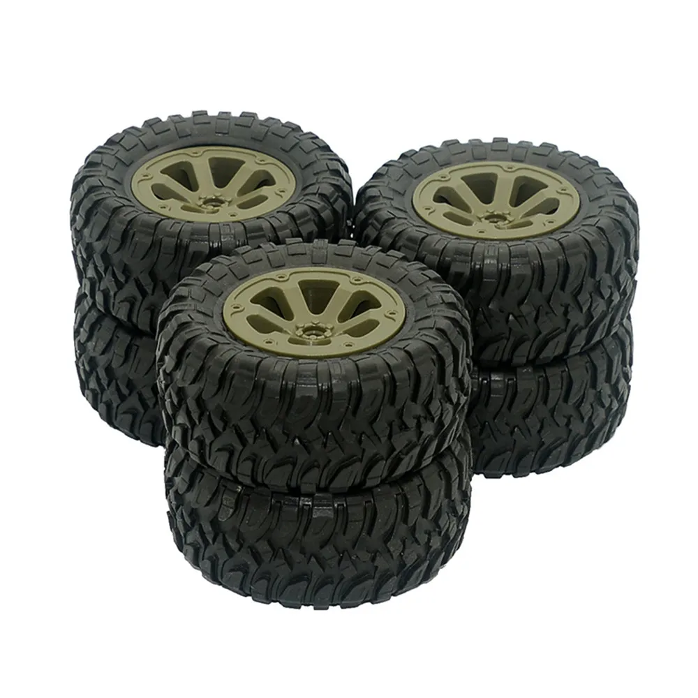 6PCS FY004-15 33mm Width RC Car Tires Tyre Wheel Upgrades Accessories for Fayee FY004A 1/16 6WD RC Car Spare Parts