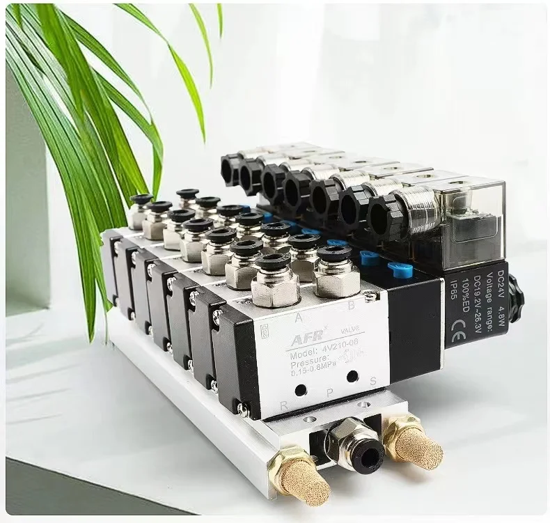 4V210-08 AC380V 8in  8 out pneumatic valve, two position five way solenoid valve, directional valve, controller valve