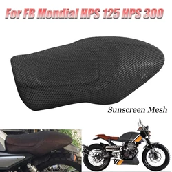 Funda de asiento transpirable para motocicleta, protector solar 3D, malla protectora para FB Mondial HPS 125 HPS 300 Hipster HPS125 HPS300