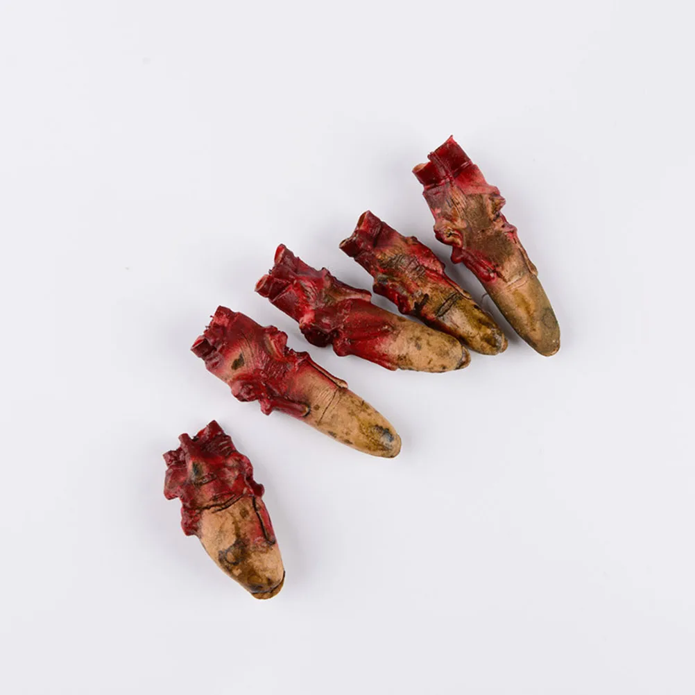 

10pcs Zombie Broken Finger Toys Bloody Severed Fake Fingers Halloween Decor Scary Props Costumes Accessories Gore Effects