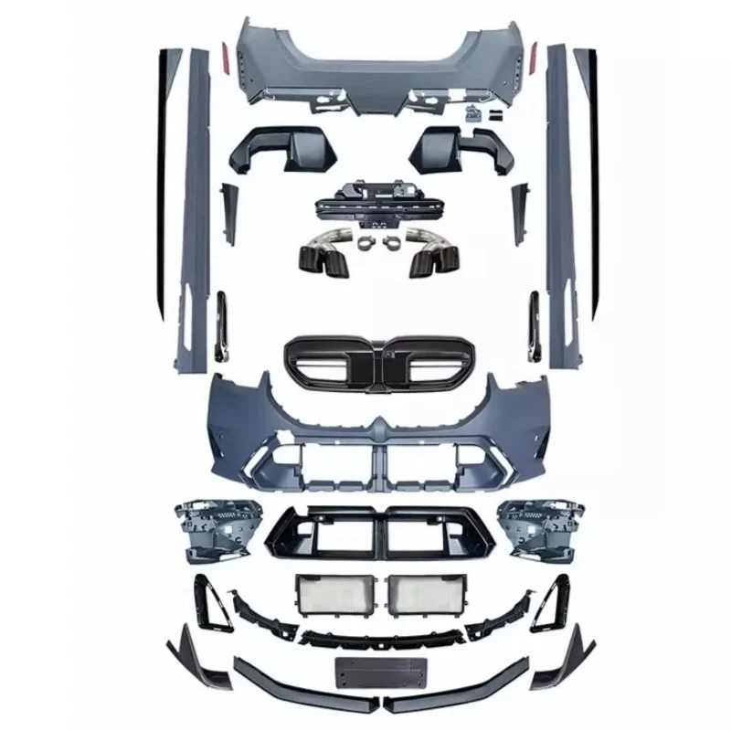

Car Body Kit front rear bumper lip for BMW 5 G60 G68 2024-26 upgraded to M5 style side skirt grille tail throuat unpainted style