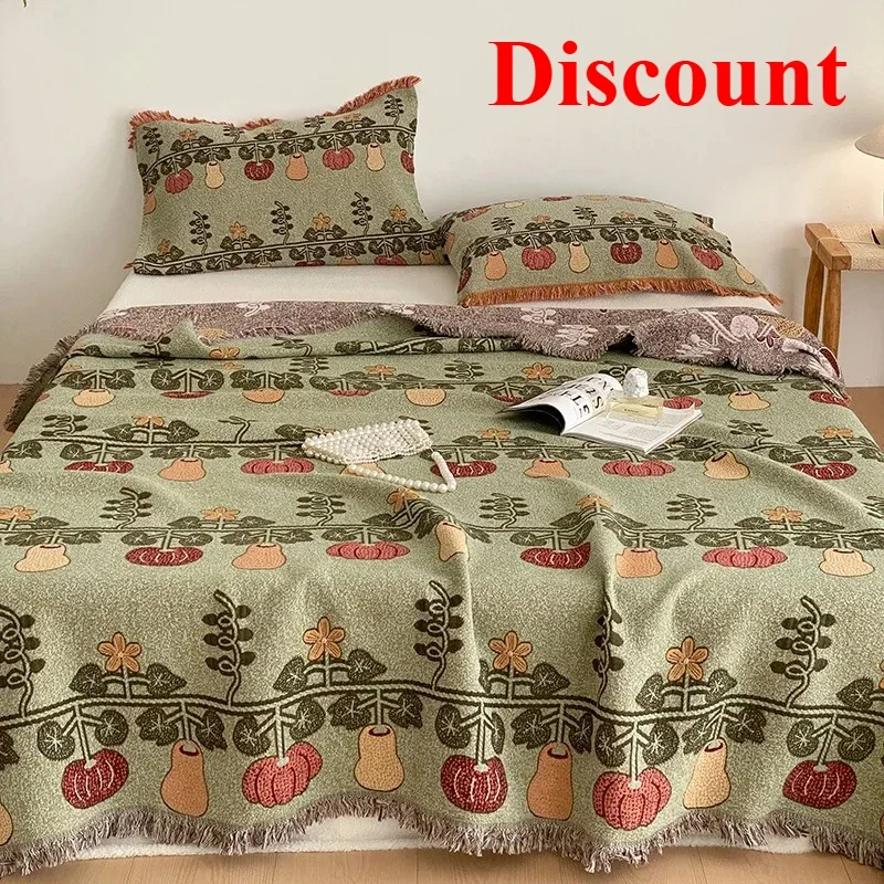 100% Cotton 4-Layer Gauze Fringe Blanket Spring Summer Soft Throw Blanket Multi-use Shawl Travel Blanket for Bed Sofa