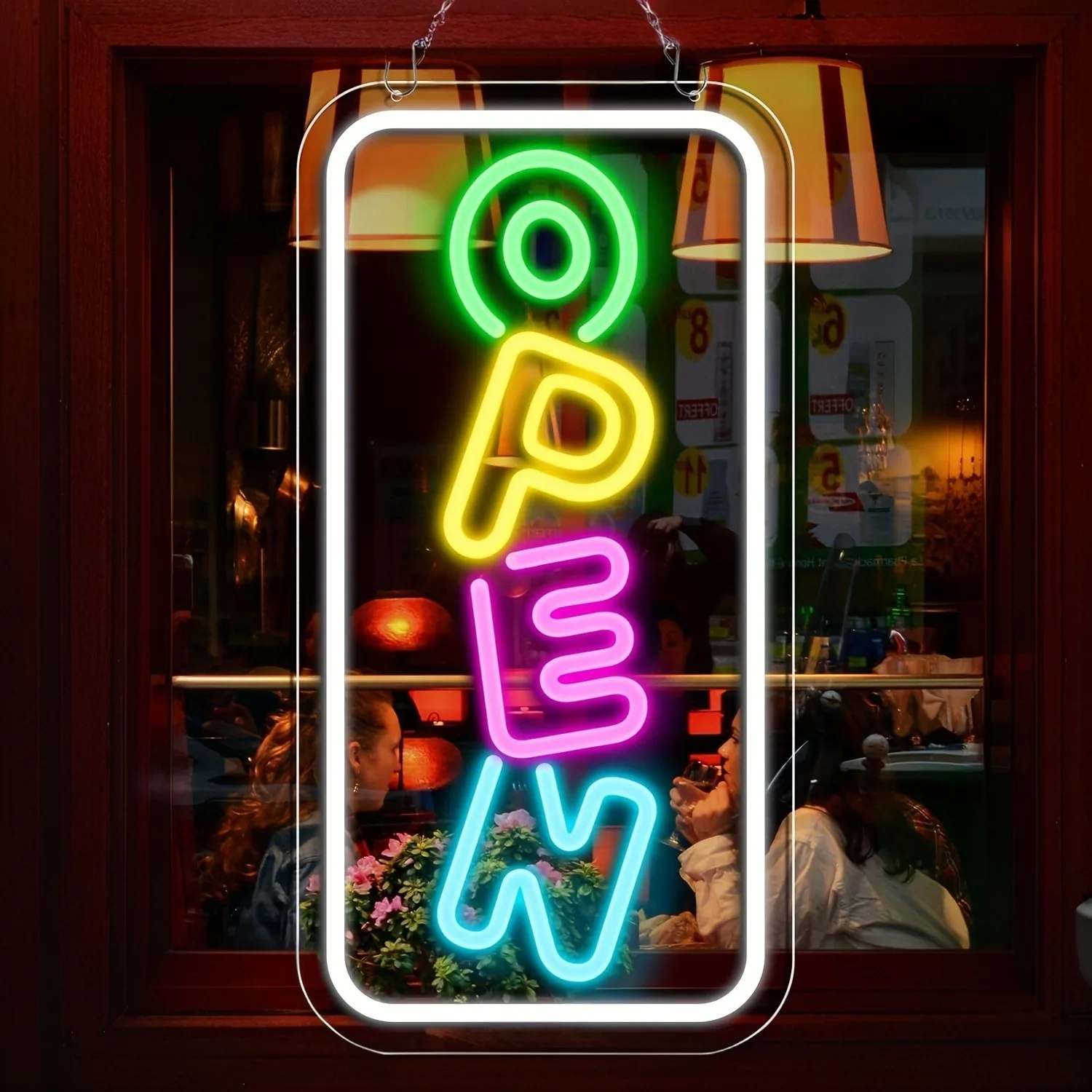 Open Neon Sign Business LED Neon Light Sign Bright Colorful Store Window Door Coffee Shop Florist Bars Salon Restaurant Decor