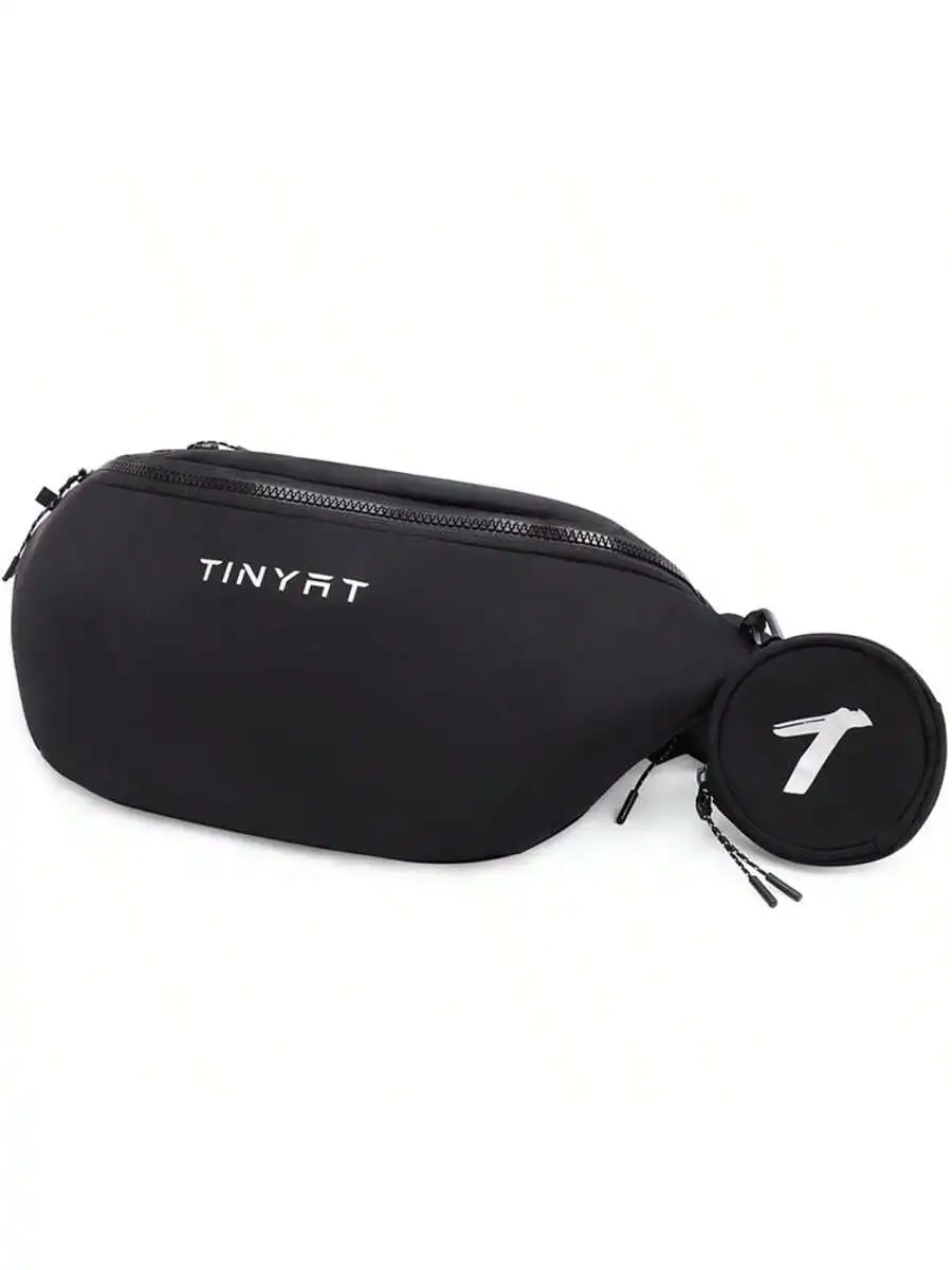 TINYAT Casual Minimalist Waist Bag TINYAT Print Lightweight Crossbody Bum Bag for Commuting and Sports