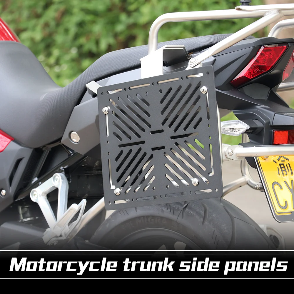 

ADV motorcycle modification side box hanging plate, side fuel tank, tactical side frame, stainless steel mounting plate