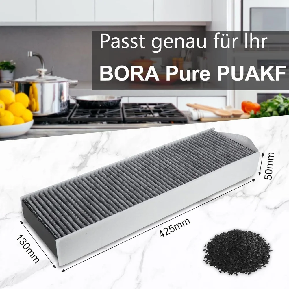 Accessori di ricambio per filtri a carbone attivo e schermi filtranti delle cappe piano cottura Bora Pure Puakf Puru Puxu