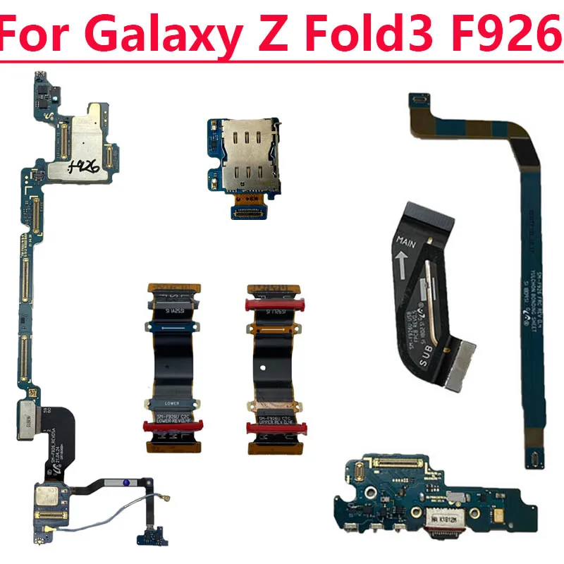 USB Charging Port Dock Connector KeyPad Board Signal Main LCD Flex Cable For Samsung Galaxy Z Fold3 F926 F926B F926U F9260