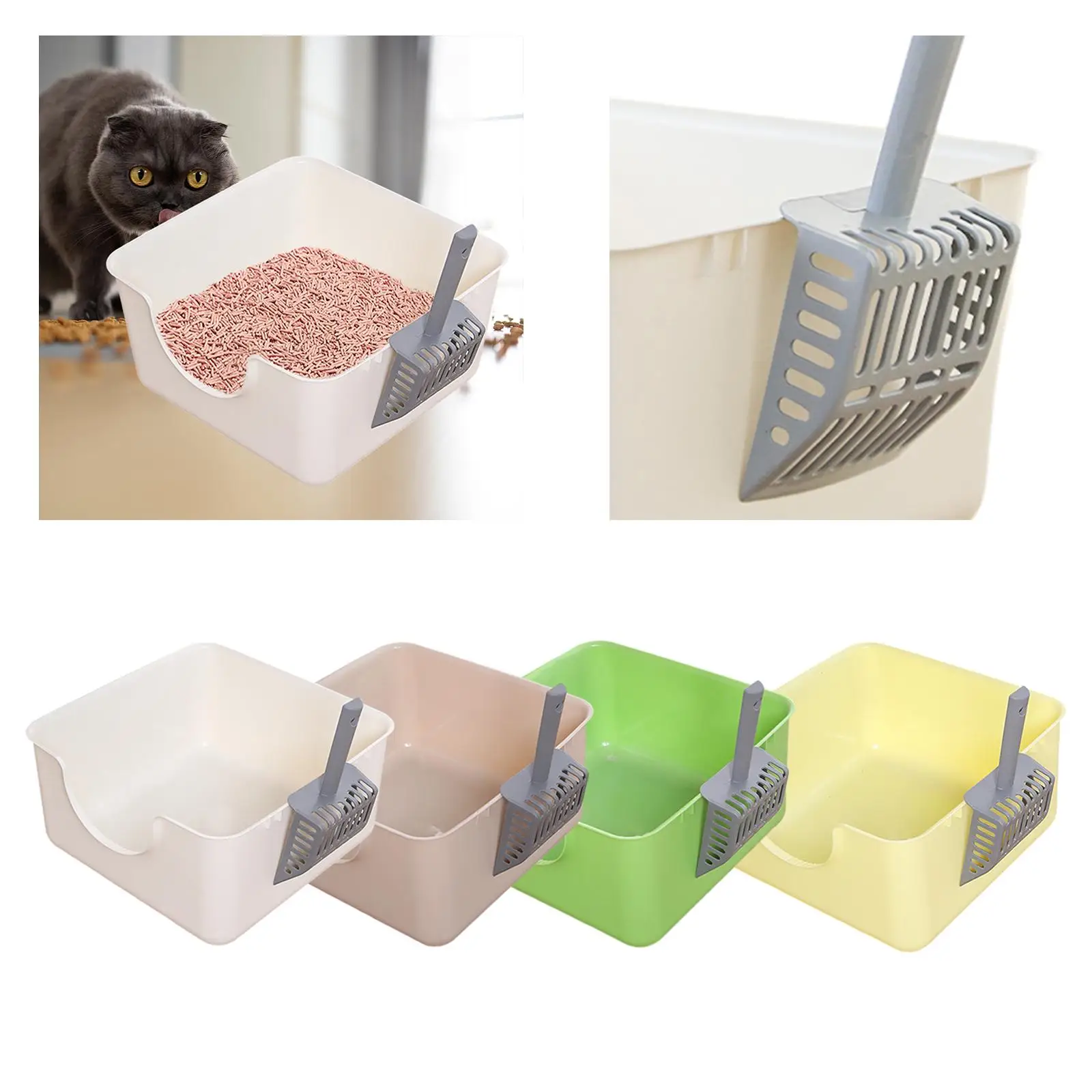 

Ящик для кошачьего туалета с открытым верхом, контейнер для кошачьего туалета для всех типов