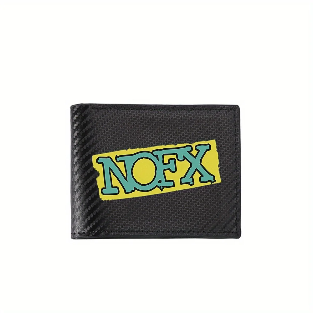 NOFX band logo style image Men's Wallets Simple Business Modern Stylish Printing Design Gifts For Father Boyfriend Christmas Lov