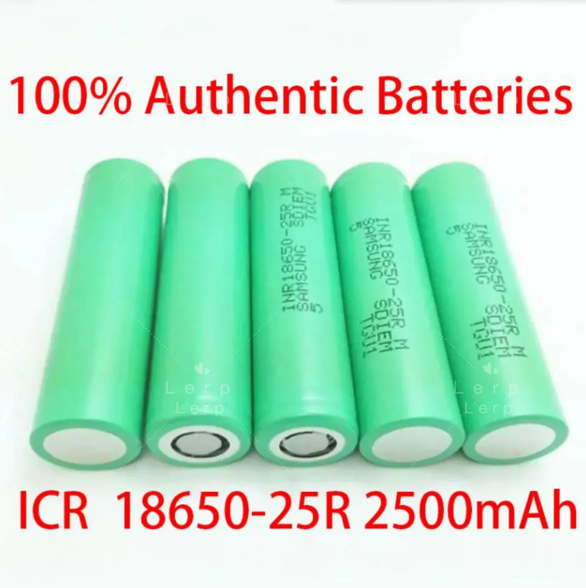 100% INR1865 25R 1865 2500mAh 3.7V 18650 battery, OpladBare Hoge Stroom lithium battery, 20A