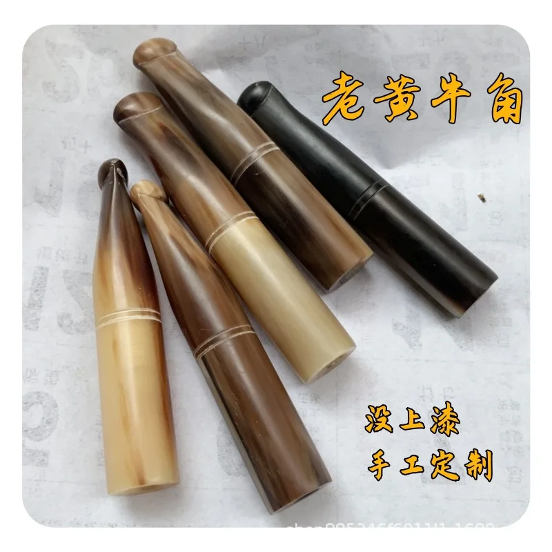 

Cattle's Horn Mouth Boutique Horn Raw Materials Twisted Teeth Filter Tip9mmThe Filter Element Is Not Painted