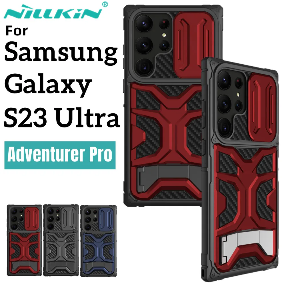 

Для Samsung Galaxy S23 ультра 5G чехол NILLKIN Adventurer Pro Чехол скользящий объектив Защита для конфиденциальности задняя крышка для Samsung S23 Ultra