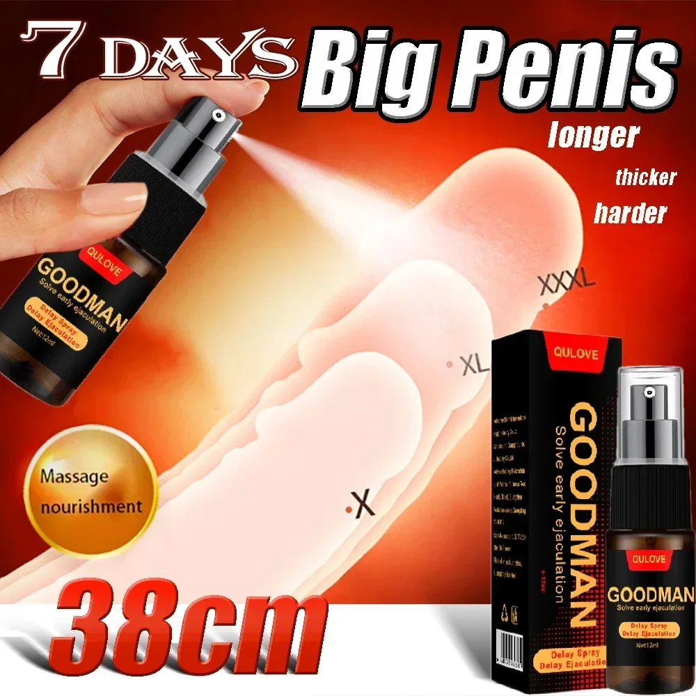 

Male Sex Delay Spray Lasting Long 60 Minutes Penis Growth Enlargement Harder Anti Premature Ejaculation External Use for Adults