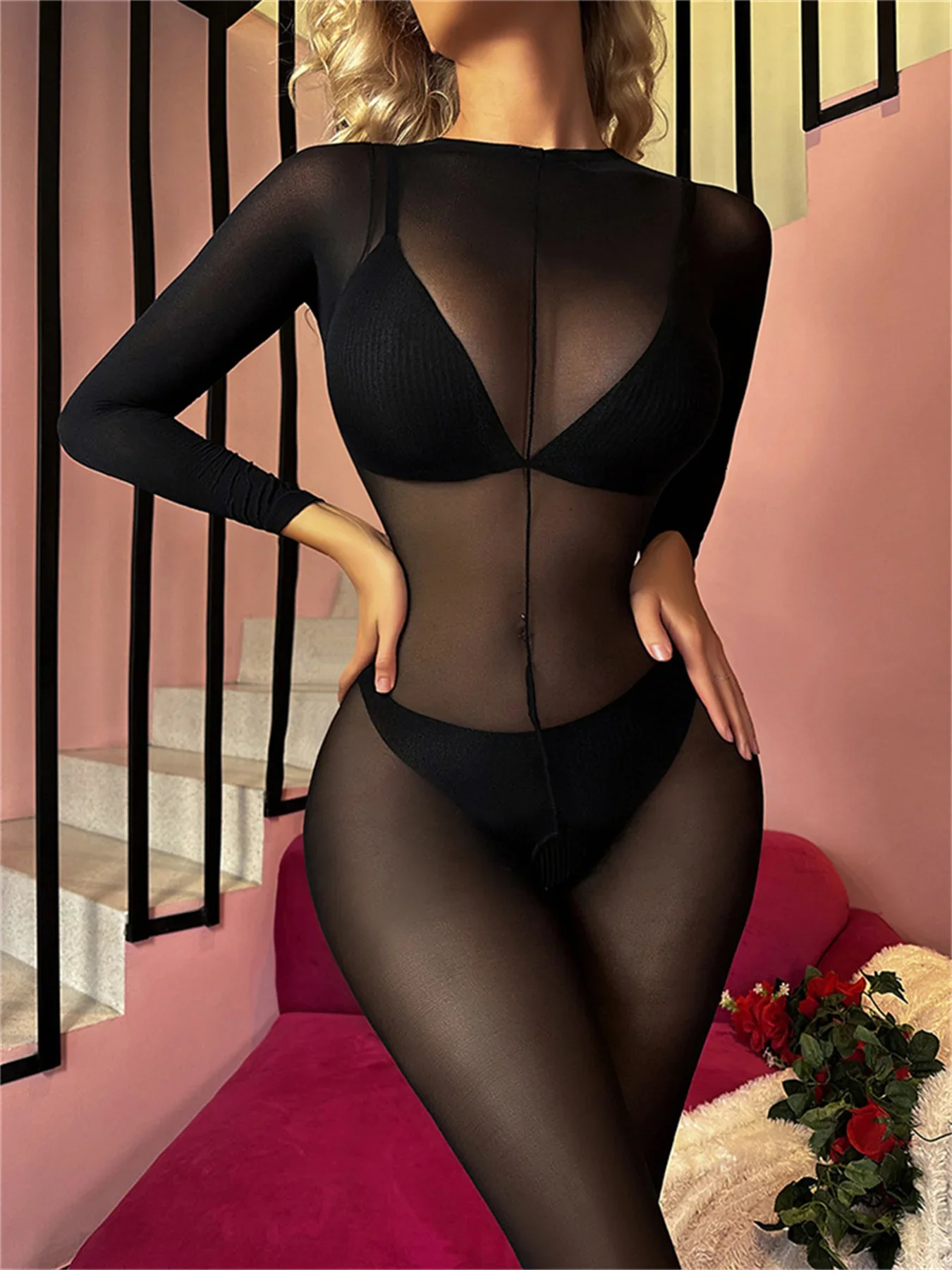 Lingerie sexy per donna Babydoll erotico Bodystocking Intimo Costumi Indumenti da notte Indumenti da notte