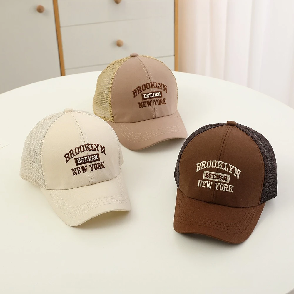

Children's Baseball Cap Personalized Baby Hat Mesh Cap NEW YORK Alphabet Outdoor Versatile Breathable Summer Sun Hat Kids Hat