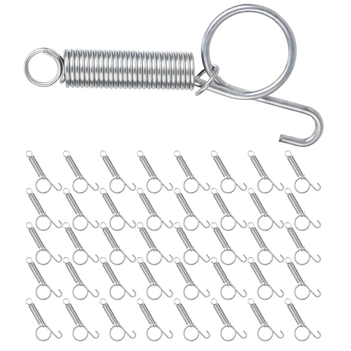 50 Pack Multi-Functional Metal Finger Spring Hook for Rabbits Cage Door Dog Crate Lock Cat Door for Fixing