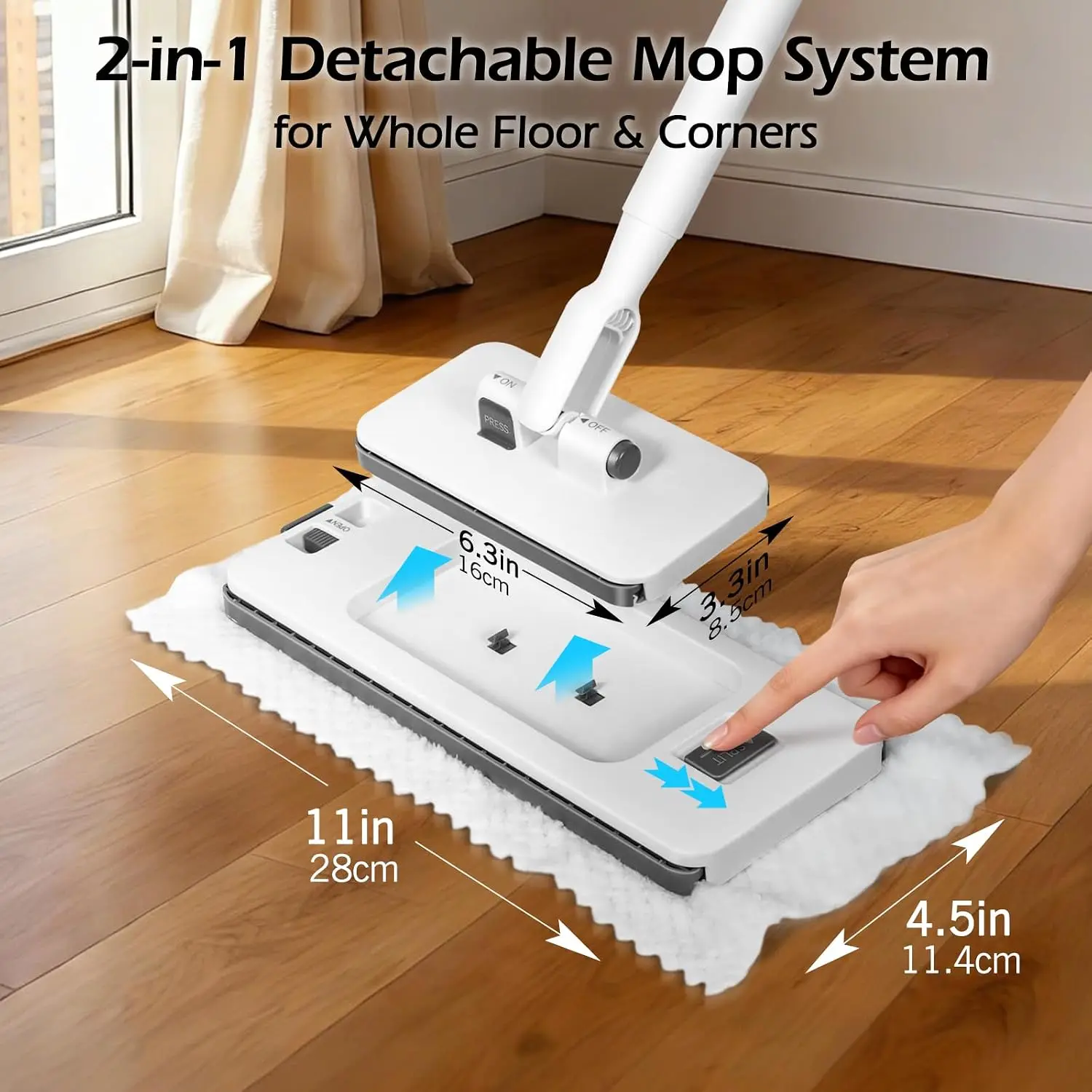 2-in-1 Disposable Dust Mop with Mini Sweeper, 47