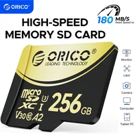 Tarjeta de memoria ORICO V3 256GB microSDXC UHS-I, lectura de 180 MB/s 160 MB/s, reducción 4K UHD, U3, Class10, V30, A2, Micro SD para Drone