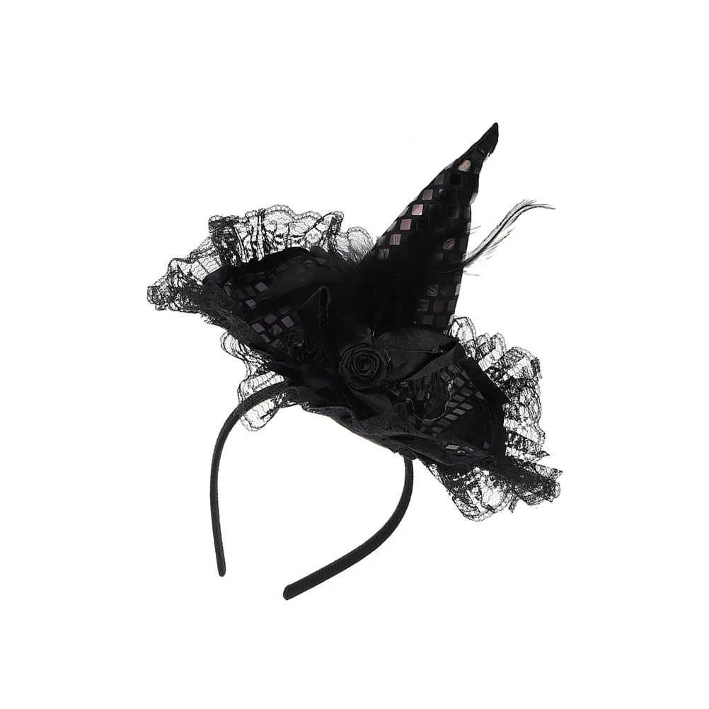 

Witch Hat Halloween Costume Headdress Hoop Decorative Child Party Accessories Plastic Halloween Costume Headb s Sequin Ribbon