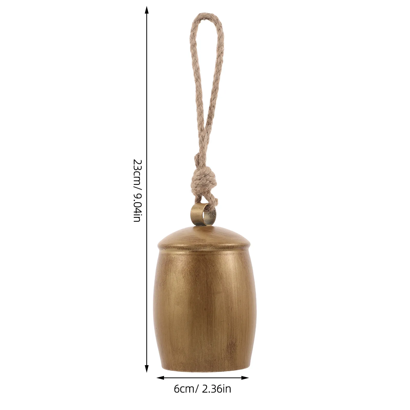 Hanging Vintage Cowbells Rustic Metal Finish Jute Rope Decorative Harmony Bell Ornament Farmhouse Country Holiday Christmas