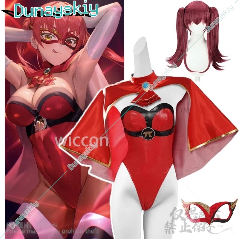 Houshou Marine Cosplay Anime How About Paipai Mask Costume Bodysuit Hololive Holo Vtuber Wig Sexy Halloween Xmas Customized