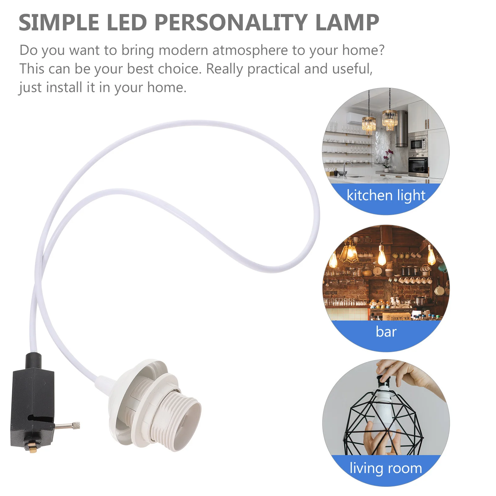 

Industrial Pendant Light E27 Socket Farmhouse Kitchen Hanging Light For Living Room Bedroom Bathroom Stairs Corridor